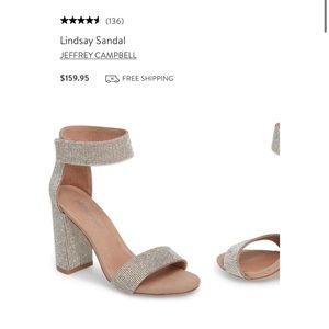 Jeffrey Campbell “Lindsay Sandals” Sparkly heels